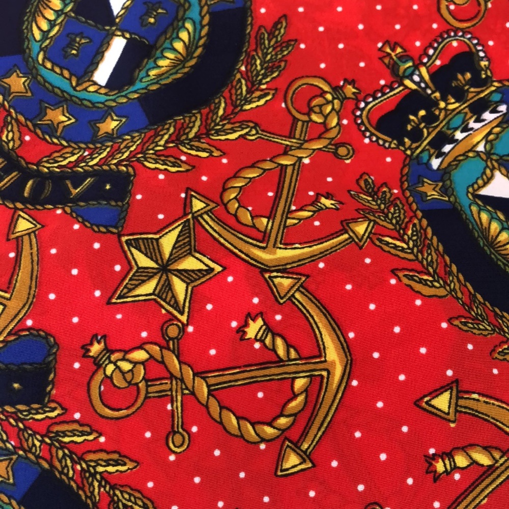 AHOY! SCARF 
NAUTICAL ANCHOR FASHION SCARF
EUC - Picture 7 of 10